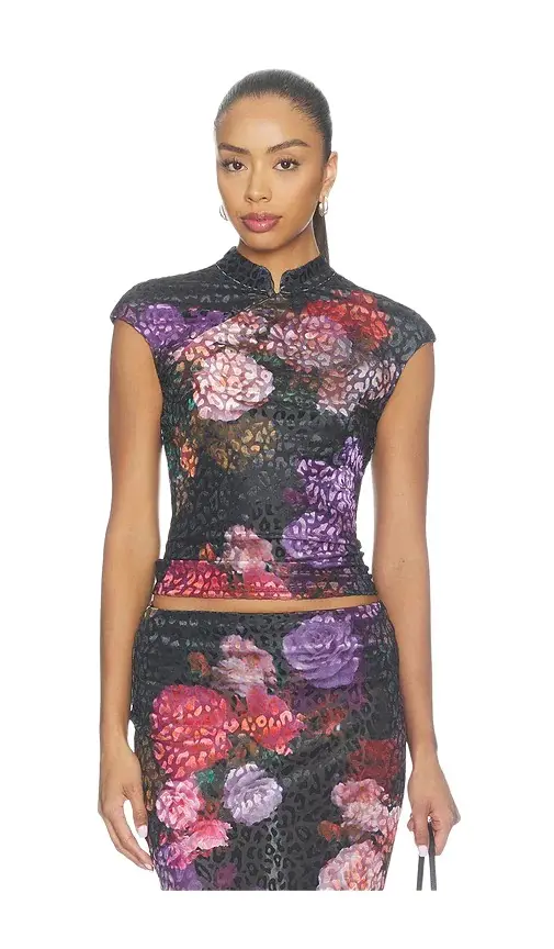 AFRM Adjoa Burnout Velvet Top