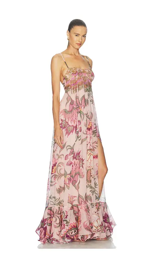 PatBo Boho Printed Flowing Slip Gown | Thumbnail 2 PatBo Boho Printed Flowing Slip Gown | Thumbnail 2