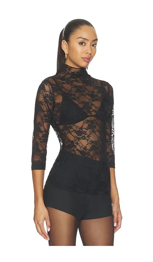Bobi Half Sleeve Modern Mock Neck | Thumbnail 2 Bobi Half Sleeve Modern Mock Neck | Thumbnail 2