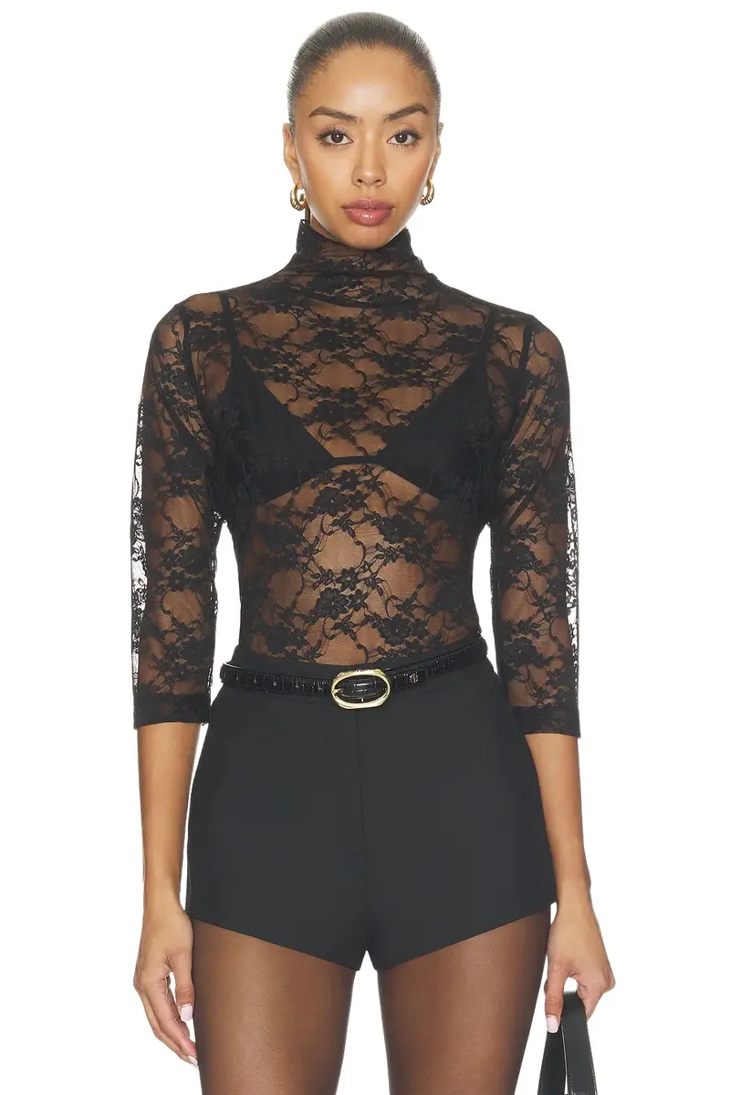 Bobi Half Sleeve Modern Mock Neck