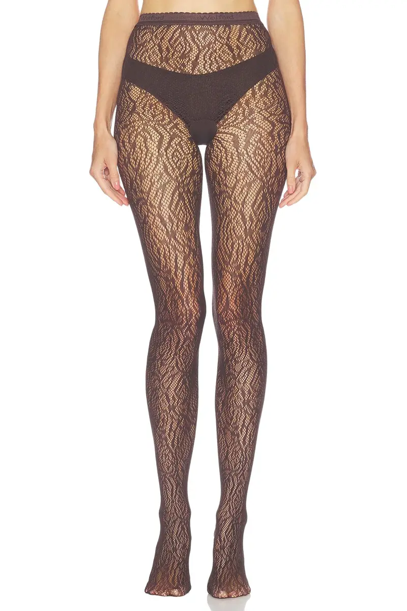 Wolford Rose Lace Effect Tights