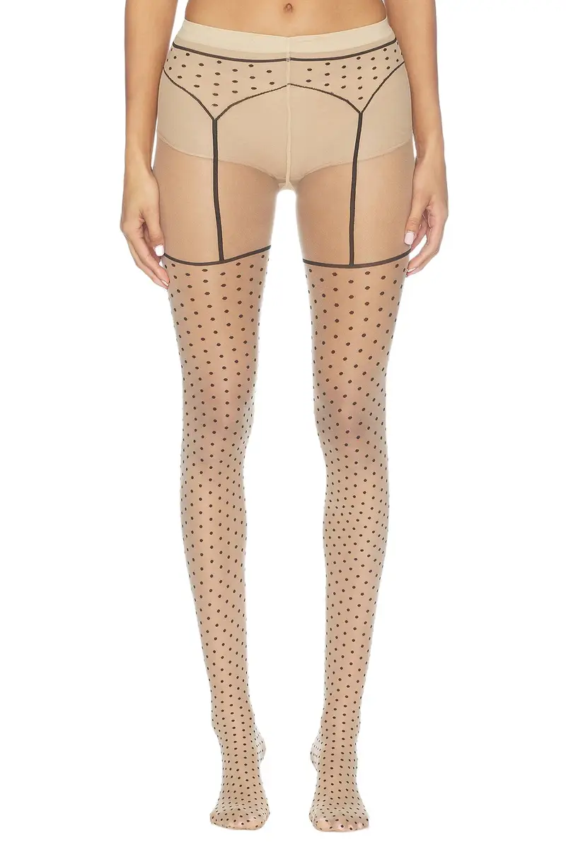 Wolford Dotted Garter Belt Tights