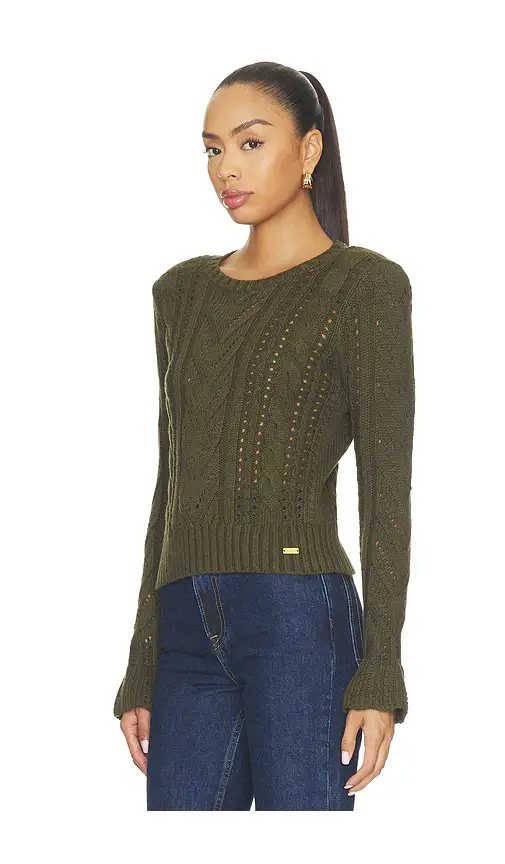 L'Agence Mio Cable Crop Pullover | Thumbnail 2 L'Agence Mio Cable Crop Pullover | Thumbnail 2