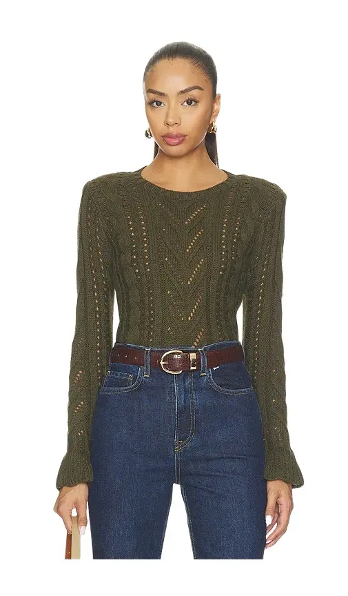 Mio Cable Crop Pullover Mio Cable Crop Pullover