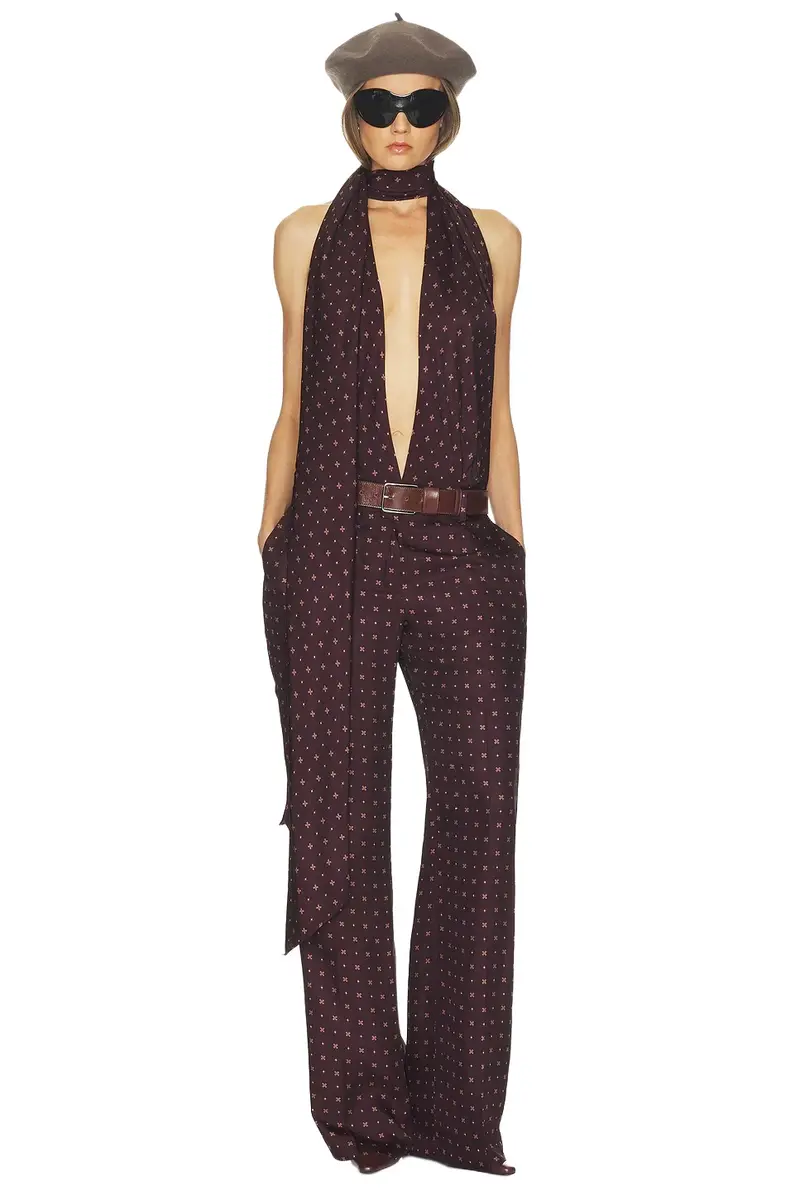 Scarf Halter Jumpsuit