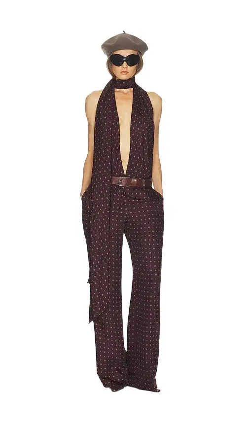 Scarf Halter Jumpsuit