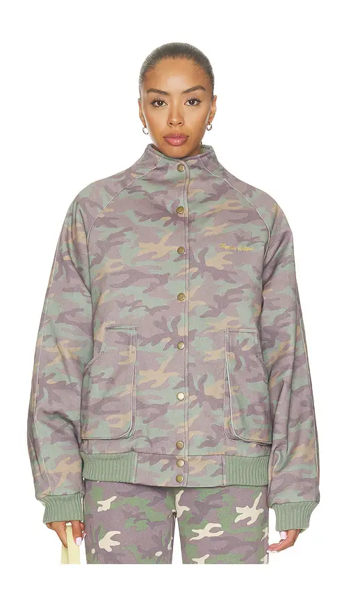 Frankies Bikinis Parker Cotton Twill Bomber Jacket | Thumbnail 2 Frankies Bikinis Parker Cotton Twill Bomber Jacket | Thumbnail 2
