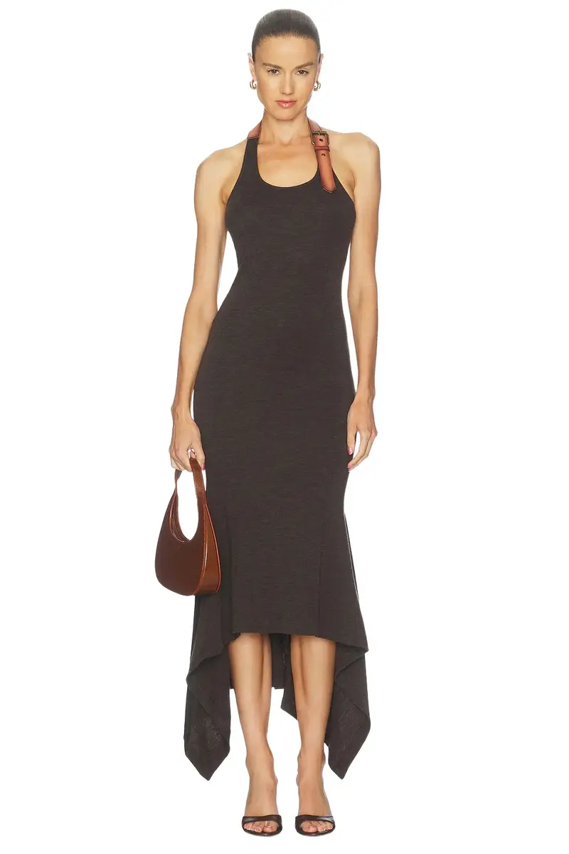 Leather Belt Dress