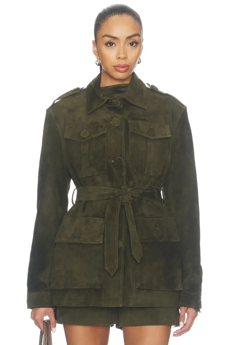 Lamb Leather Suede Mid Jacket Lamb Leather Suede Mid Jacket