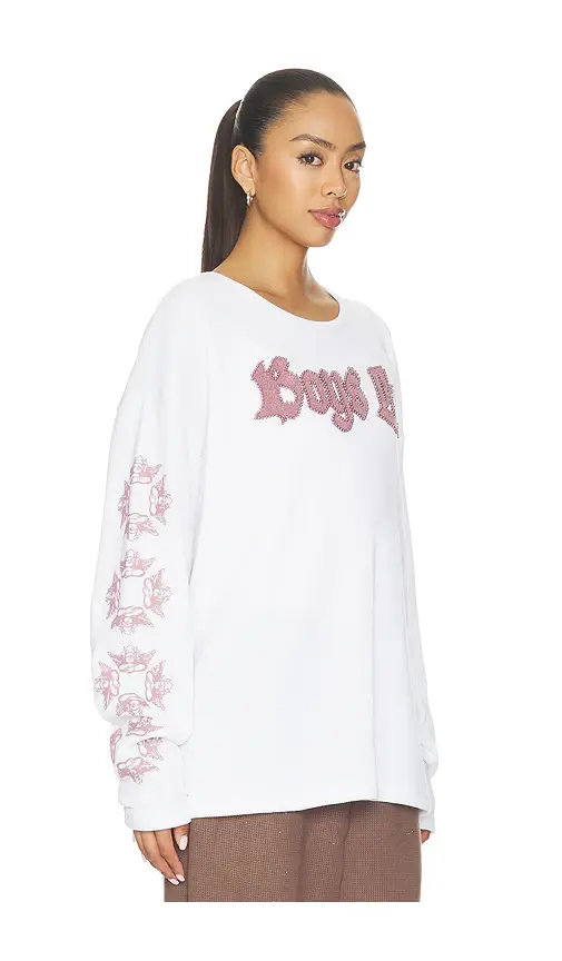 Boys Lie Rocker Thermal Bf Tee | Thumbnail 2 Boys Lie Rocker Thermal Bf Tee | Thumbnail 2