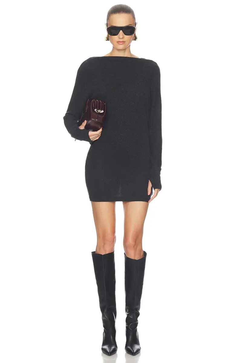 Cashmere Jersey Dolman Curve Dress Cashmere Jersey Dolman Curve Dress