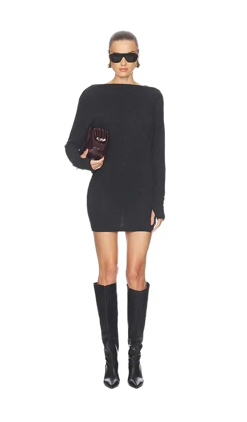 Cashmere Jersey Dolman Curve Dress Cashmere Jersey Dolman Curve Dress