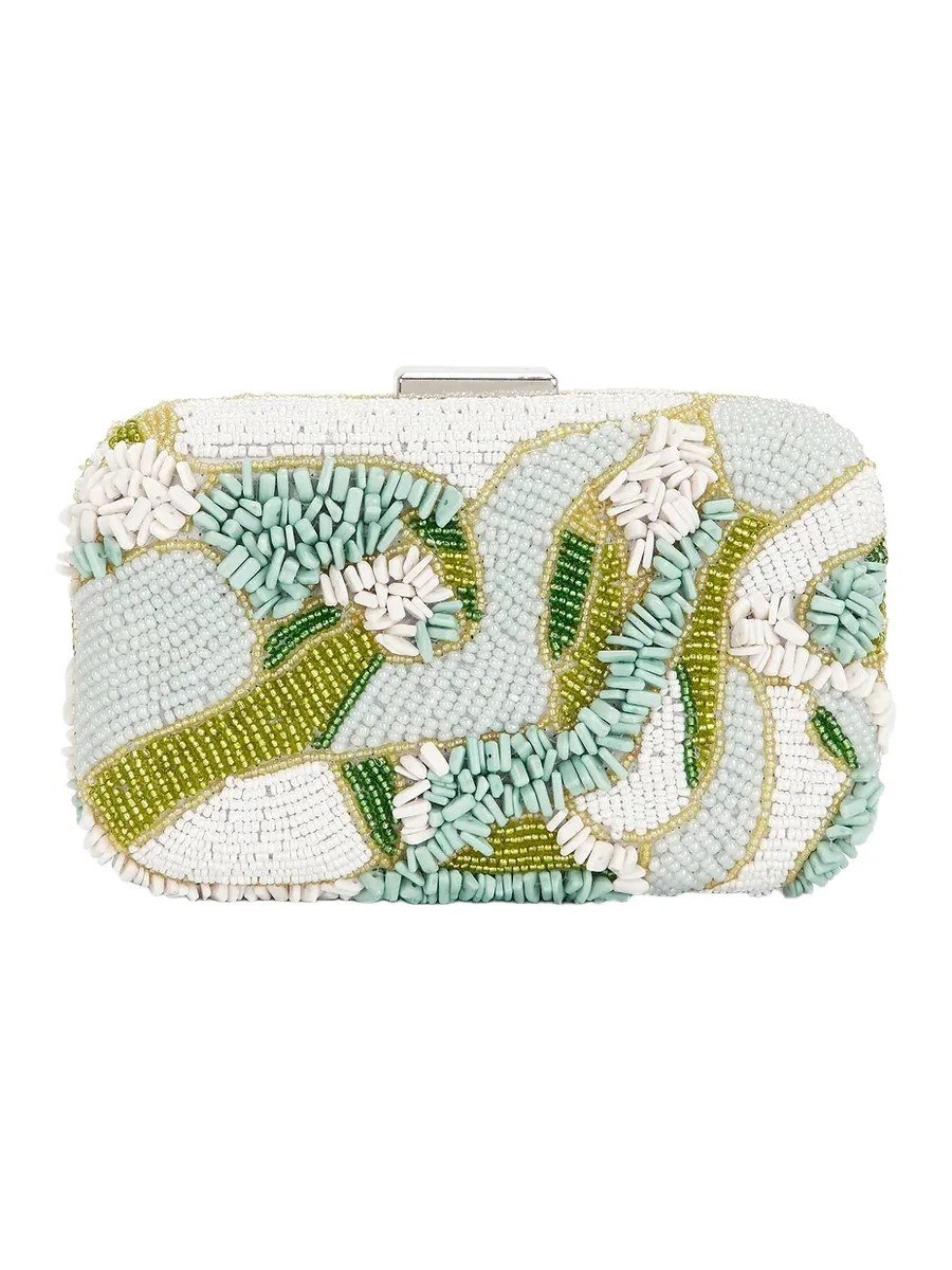 8 Other Reasons Beaded Floral Clutch