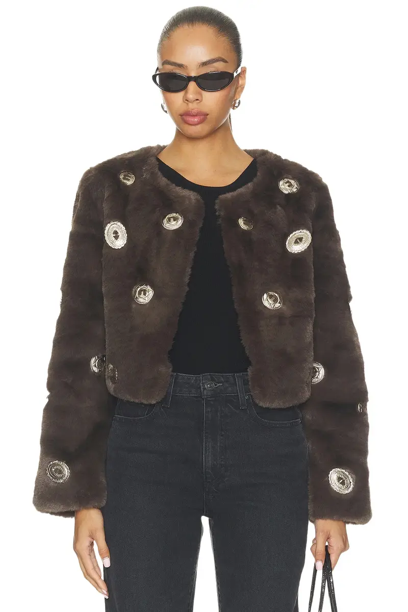 Understated Leather Silver Tongue Coat