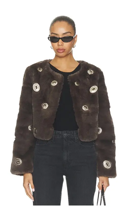Understated Leather Silver Tongue Coat