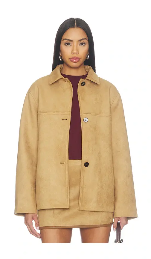 Elodie the Label Terrain Belted Faux Suede Jacket | Thumbnail 2 Elodie the Label Terrain Belted Faux Suede Jacket | Thumbnail 2