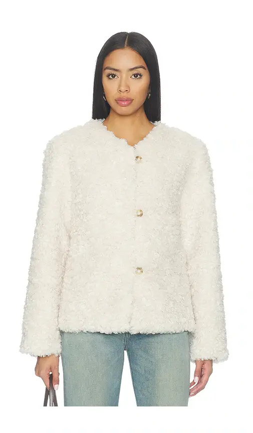 Elodie the Label Frame Faux Fur Short Coat | Thumbnail 2