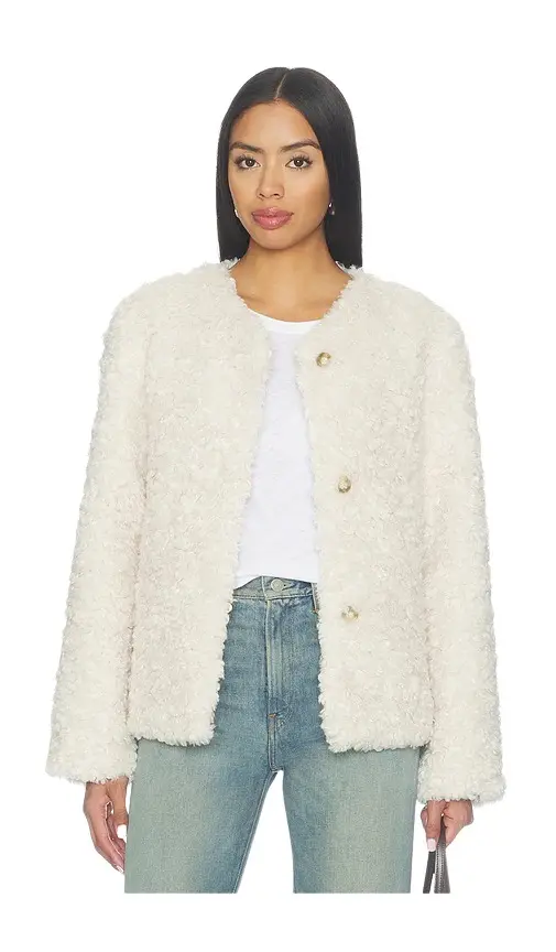 Elodie the Label Frame Faux Fur Short Coat