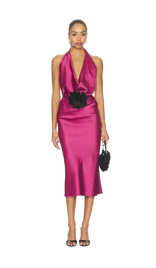 ALEJANDRA ALONSO ROJAS Draped Halter Dress