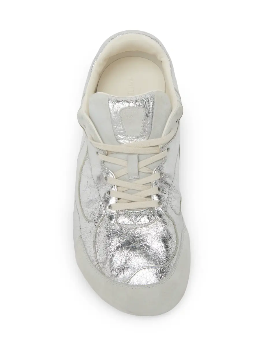 Bottega Veneta Men's Orbit Flash Metallic Leather Low-Top Sneakers | Thumbnail 4 Bottega Veneta Men's Orbit Flash Metallic Leather Low-Top Sneakers | Thumbnail 4