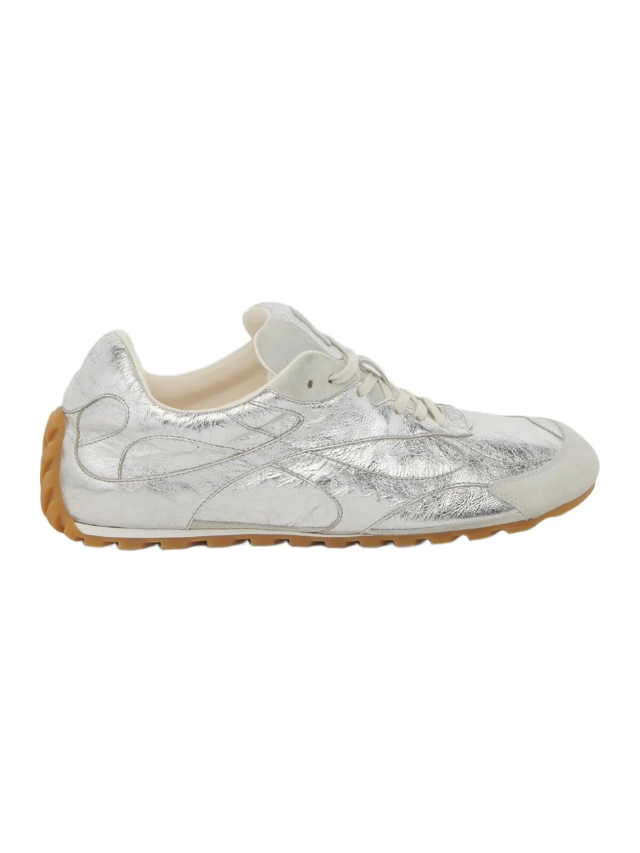 Bottega Veneta Men's Orbit Flash Metallic Leather Low-Top Sneakers