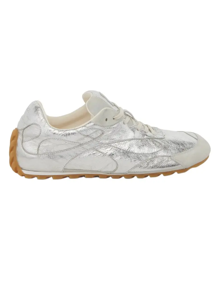 Bottega Veneta Men's Orbit Flash Metallic Leather Low-Top Sneakers