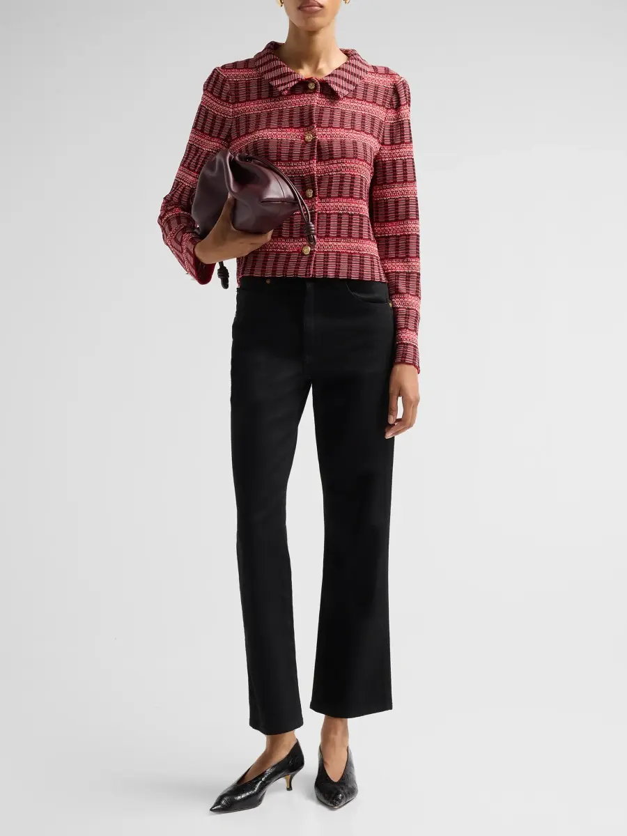 Ming Wang Women's x Anna Marie Multi-Stitch Knit Cropped Jacket | Thumbnail 2 Ming Wang Women's x Anna Marie Multi-Stitch Knit Cropped Jacket | Thumbnail 2