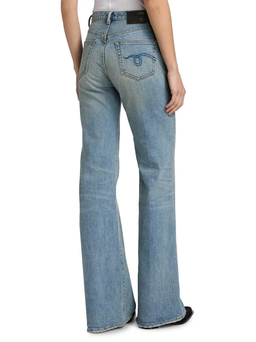 R13 Women's Charlotte Washed-Denim High-Rise Straight-Leg Jeans | Thumbnail 5 R13 Women's Charlotte Washed-Denim High-Rise Straight-Leg Jeans | Thumbnail 5