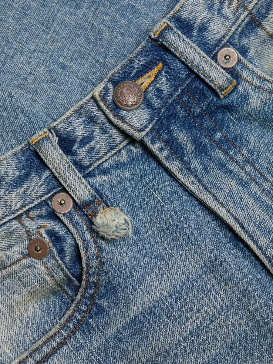 R13 Women's Charlotte Washed-Denim High-Rise Straight-Leg Jeans | Thumbnail 7 R13 Women's Charlotte Washed-Denim High-Rise Straight-Leg Jeans | Thumbnail 7