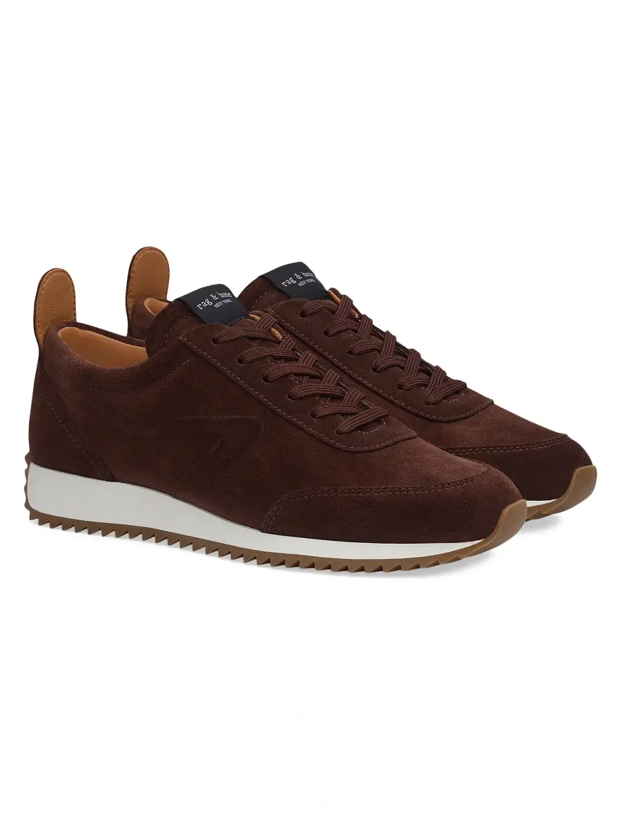 rag & bone Women's Retro Runner Suede Low-Top Sneakers | Thumbnail 2