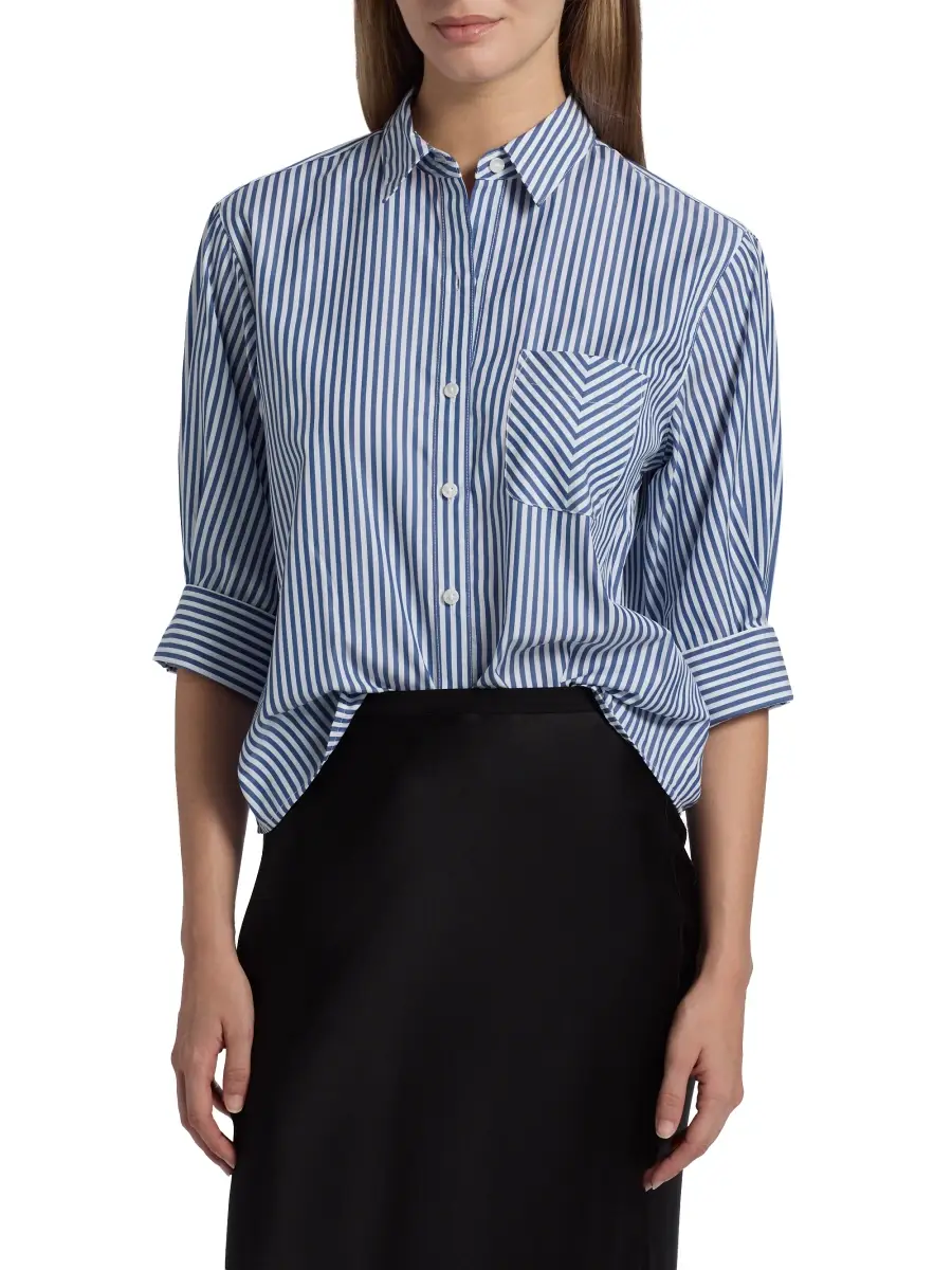 rag & bone Women's Lucia Striped Poplin Button-Front Shirt | Thumbnail 3 rag & bone Women's Lucia Striped Poplin Button-Front Shirt | Thumbnail 3