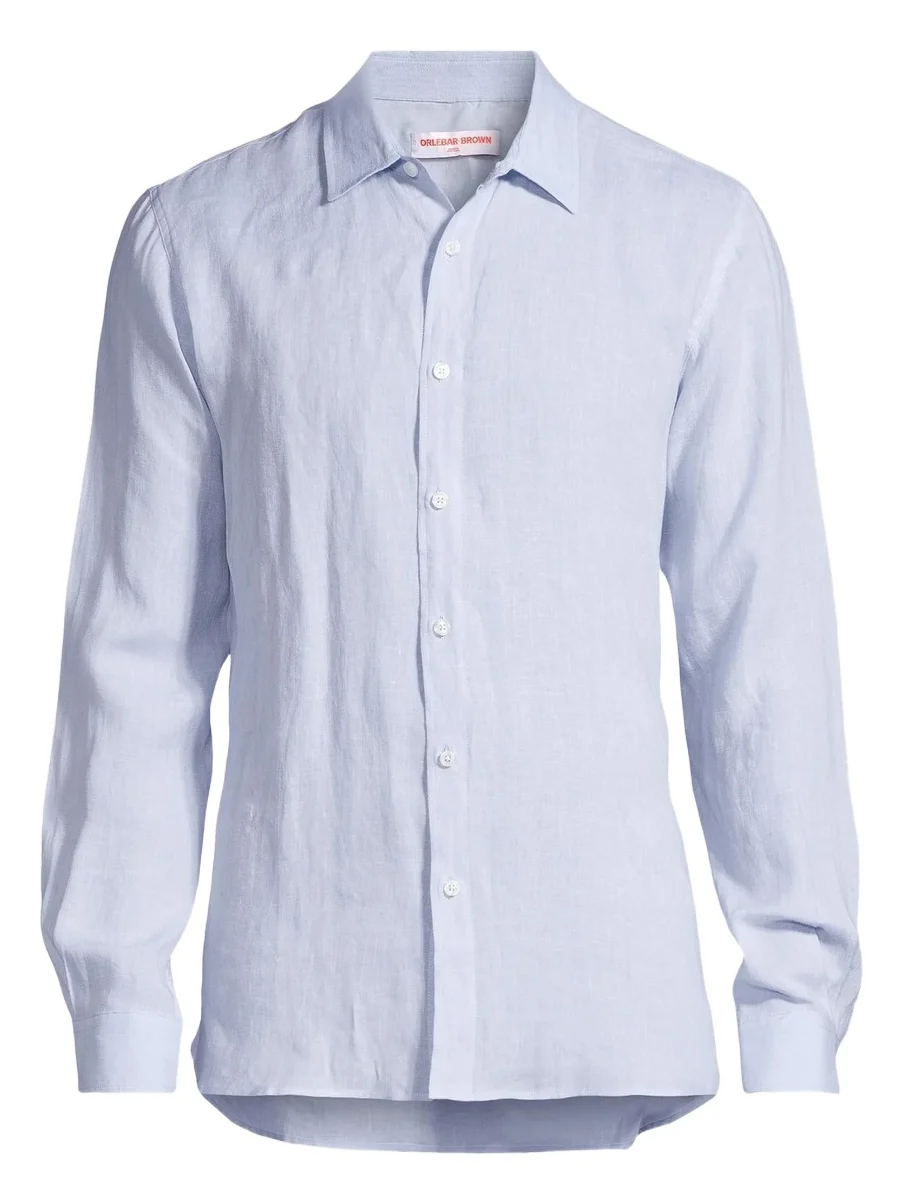 Orlebar Brown Men's Justin Linen Button-Front Shirt