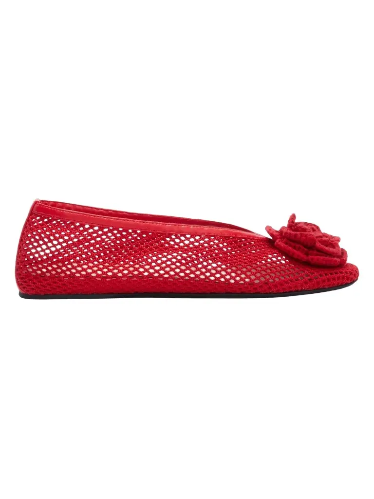 Women's Jenny Mesh Floral Appliqué Ballet Flats Women's Jenny Mesh Floral Appliqué Ballet Flats