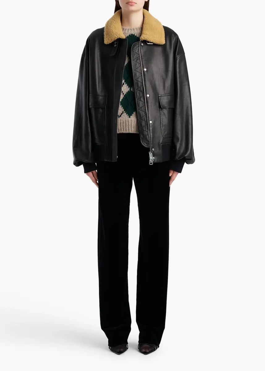 Khaite Sandor Jacket In Black Leather | Thumbnail 2 Khaite Sandor Jacket In Black Leather | Thumbnail 2