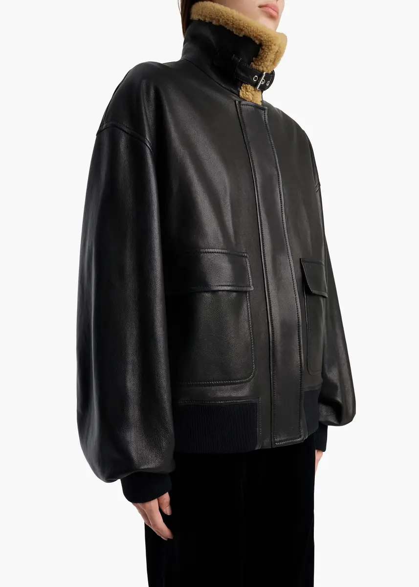 Khaite Sandor Jacket In Black Leather | Thumbnail 5 Khaite Sandor Jacket In Black Leather | Thumbnail 5
