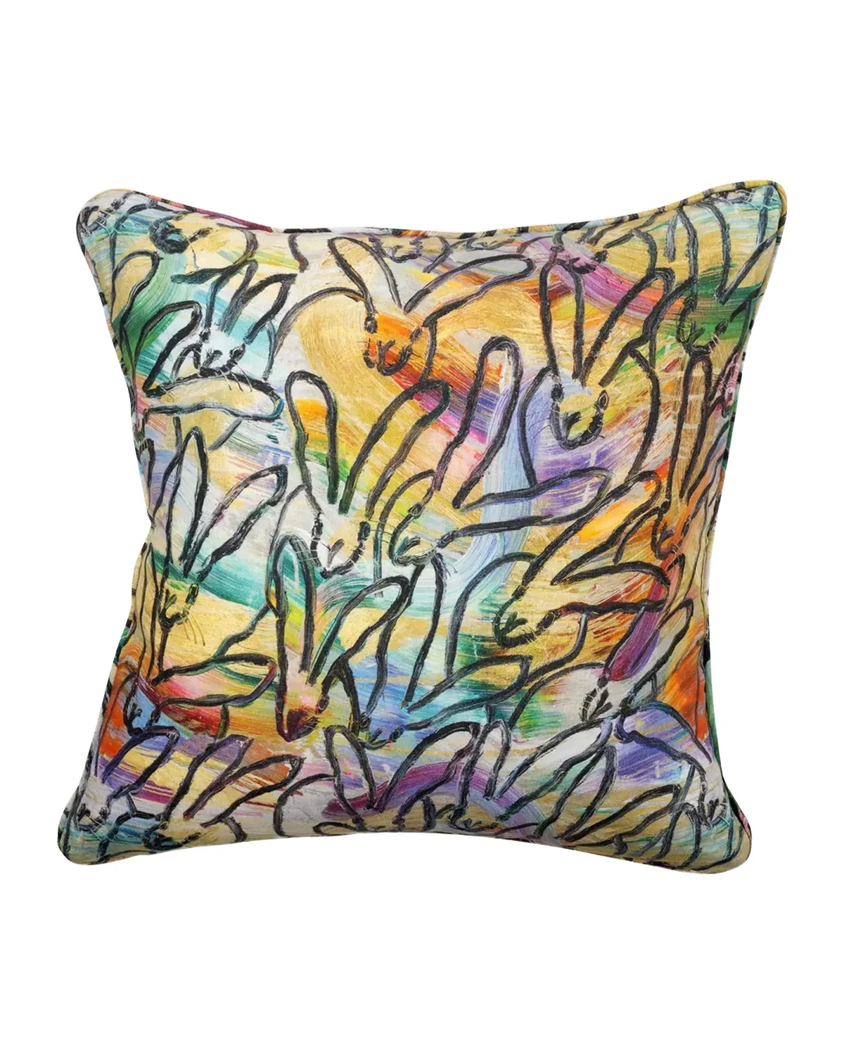 Hunt Slonem Wonderland Double-Sided Pillow, 22" Square