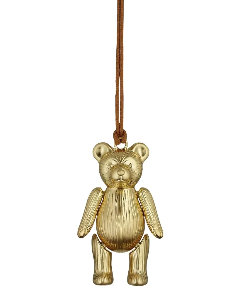 Waterford Crystal Golden Teddy Christmas Ornament