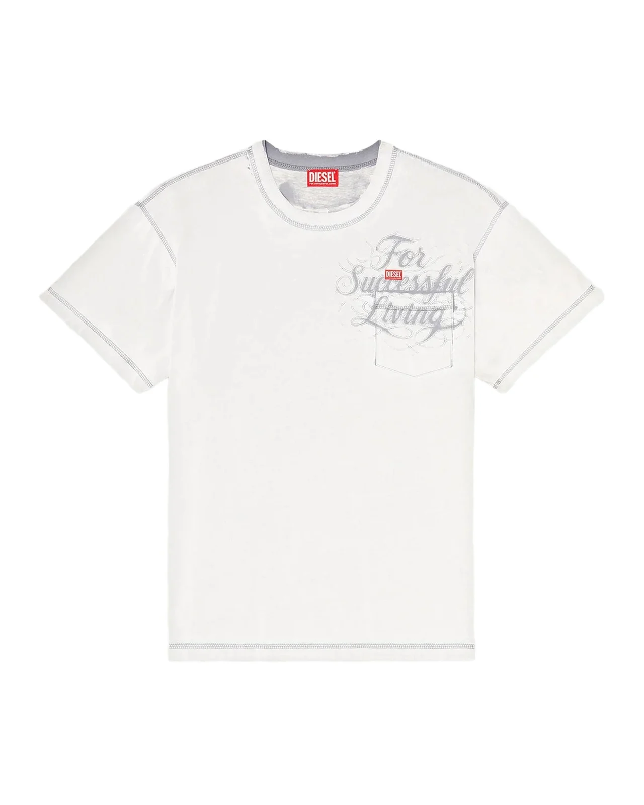 Diesel Men's Graphic Logo Pocket T-Shirt
