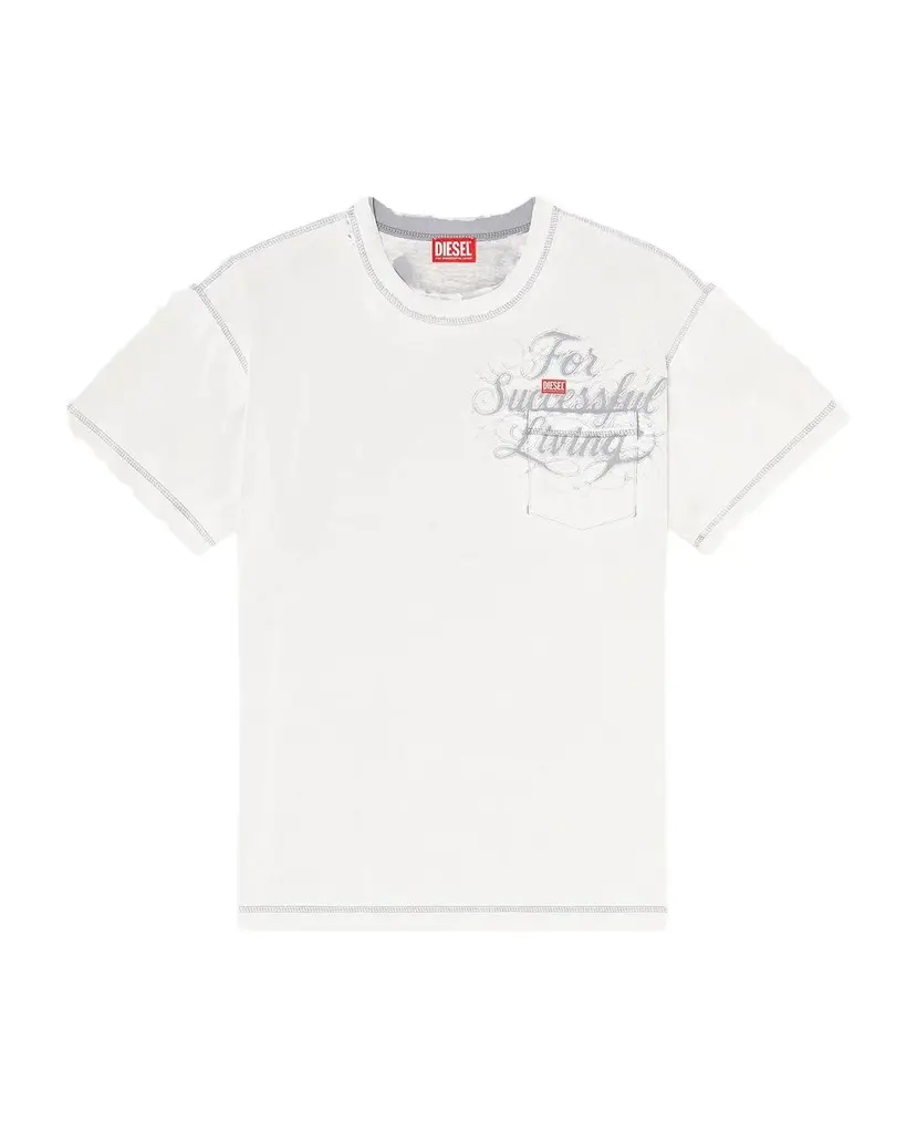 Diesel Men's Graphic Logo Pocket T-Shirt