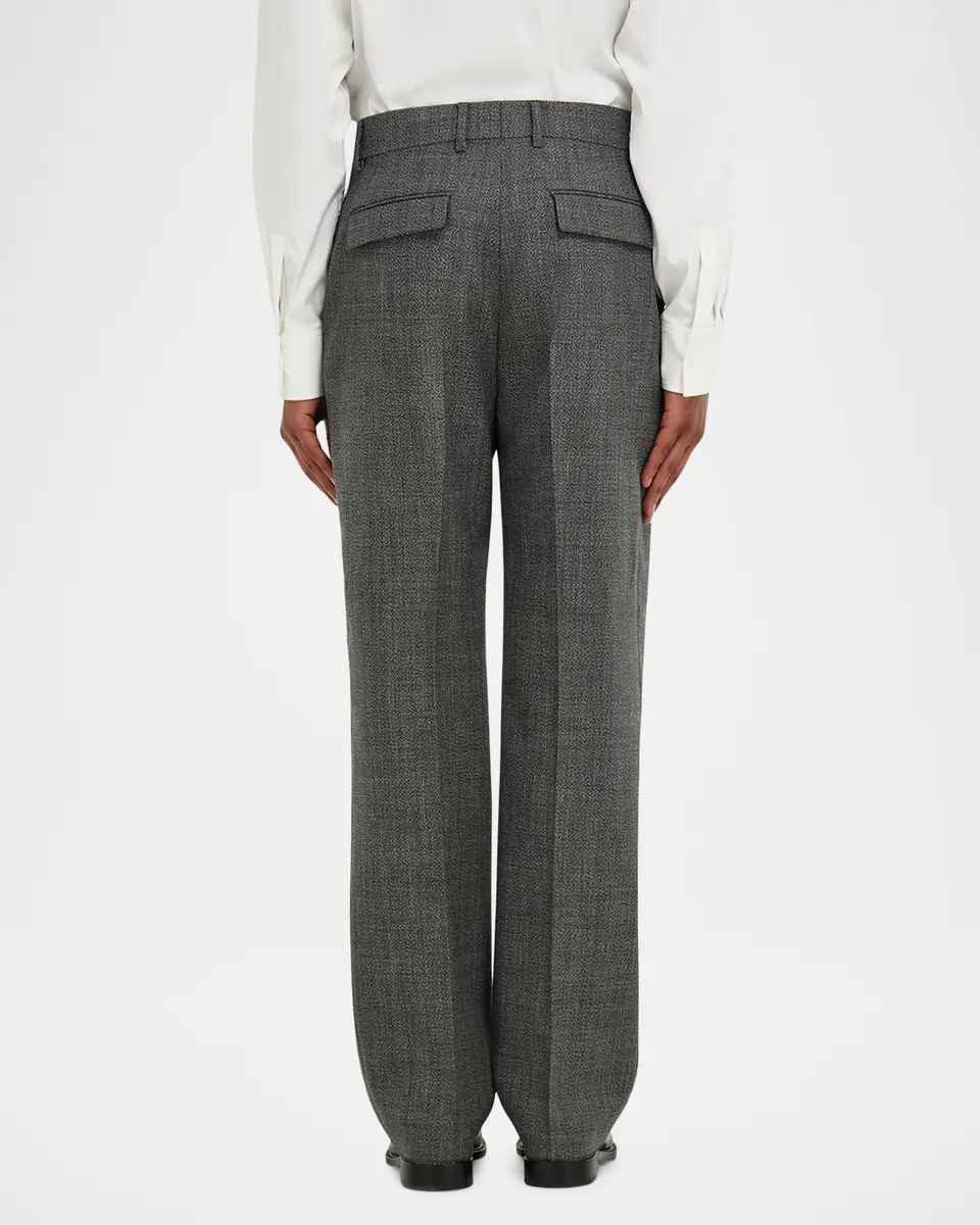 Ferragamo Men's Wool Chevron Tailored Trousers | Thumbnail 2 Ferragamo Men's Wool Chevron Tailored Trousers | Thumbnail 2