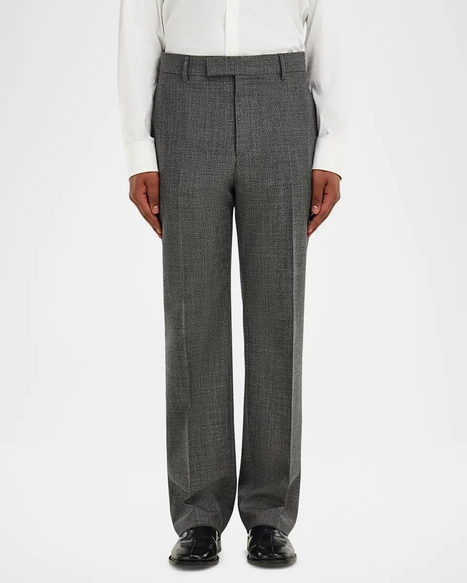 Ferragamo Men's Wool Chevron Tailored Trousers | Thumbnail 3 Ferragamo Men's Wool Chevron Tailored Trousers | Thumbnail 3