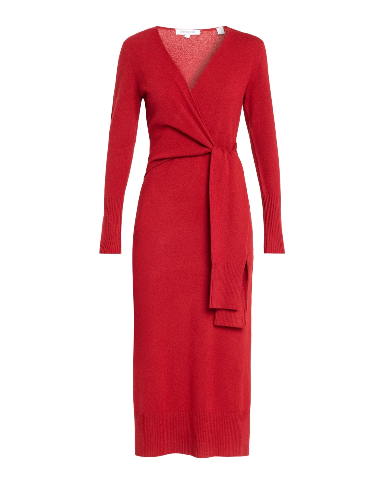Salomez Knit Wrap Midi Dress