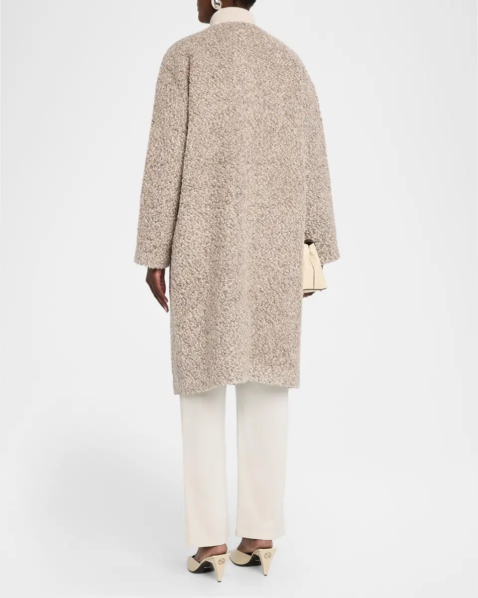 Eileen Fisher Crewneck Boucle Alpaca-Wool Coat | Thumbnail 3 Eileen Fisher Crewneck Boucle Alpaca-Wool Coat | Thumbnail 3