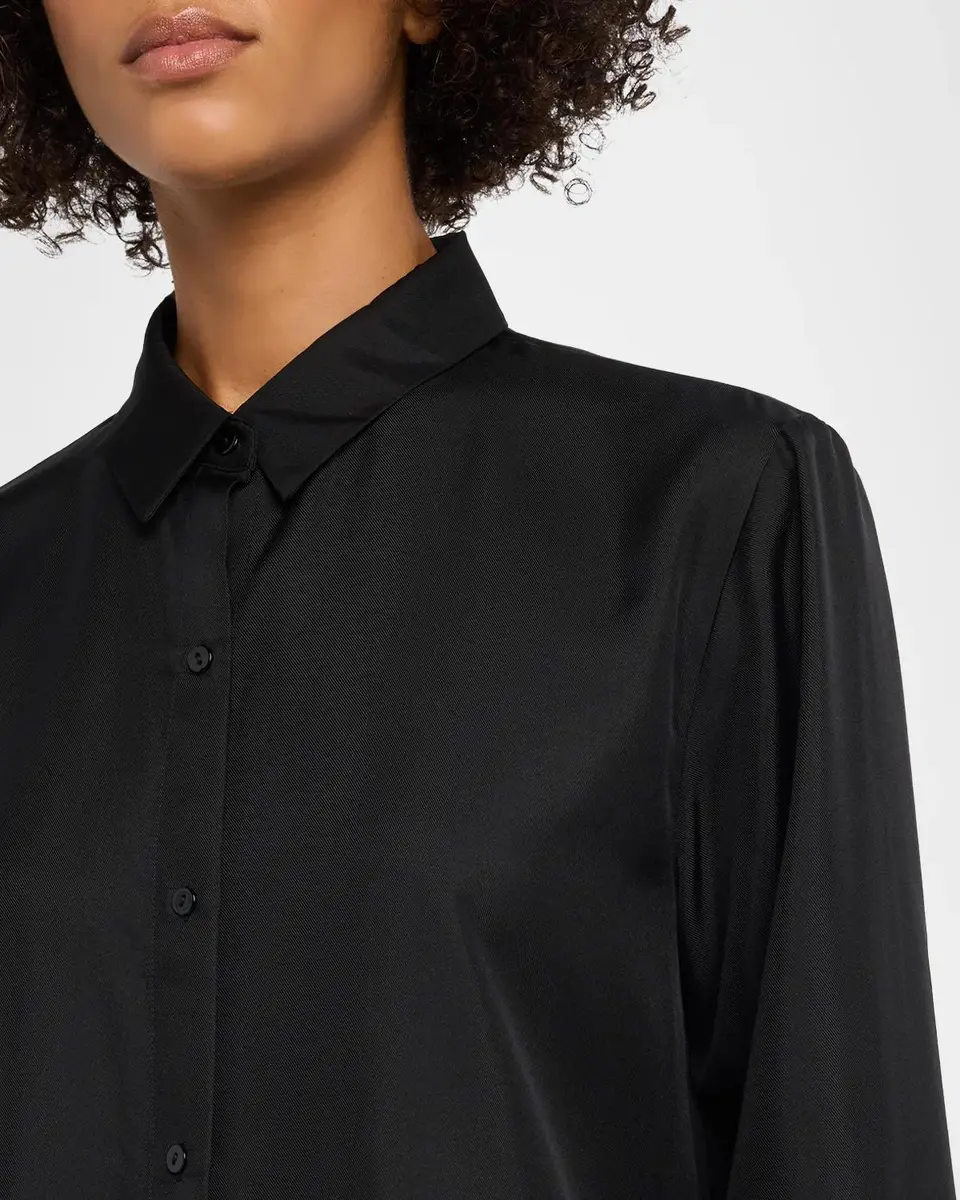 Eileen Fisher Classic Button-Front Silk Shirt | Thumbnail 5 Eileen Fisher Classic Button-Front Silk Shirt | Thumbnail 5