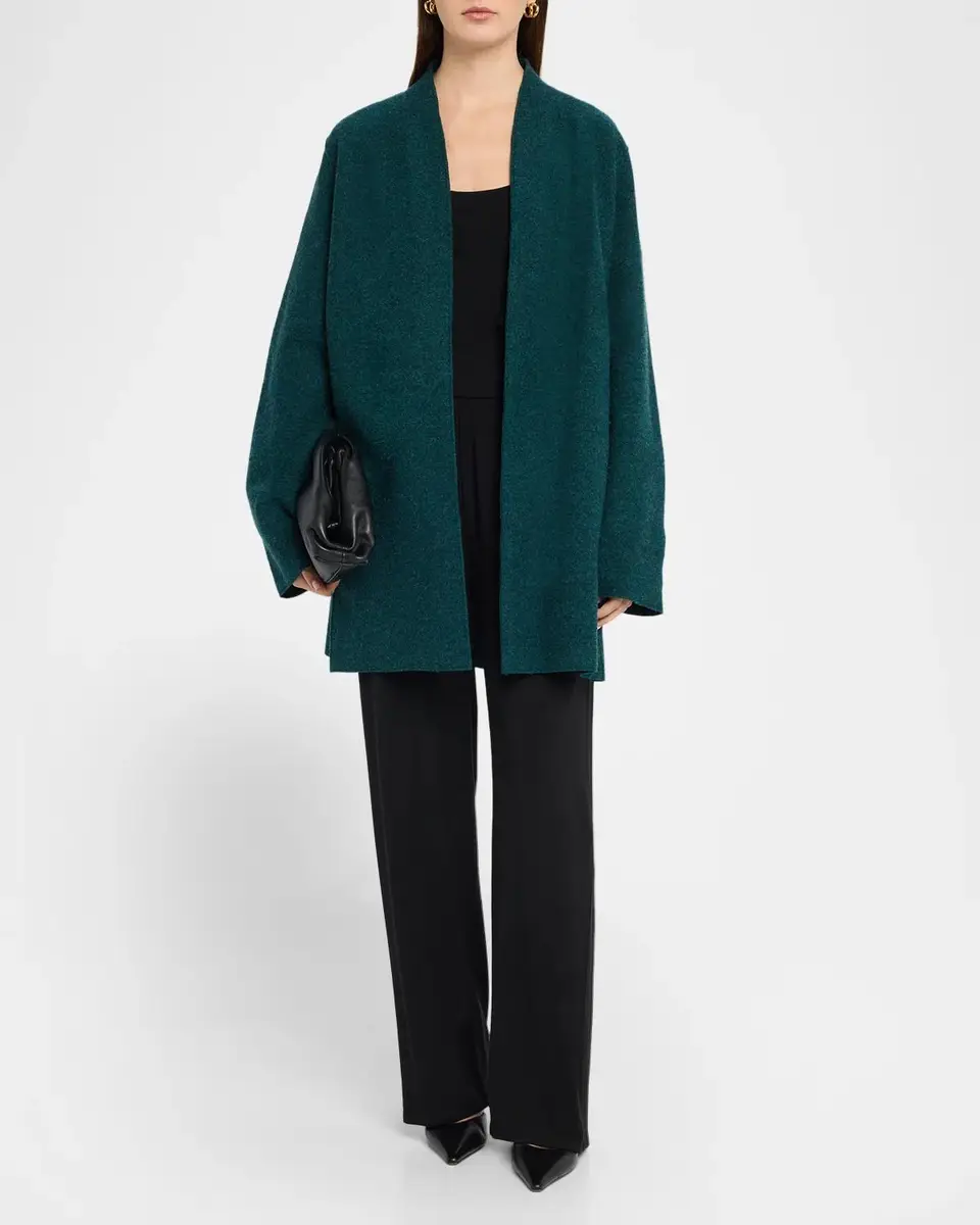 Eileen Fisher Open-Front Boiled Wool Cardigan | Thumbnail 2 Eileen Fisher Open-Front Boiled Wool Cardigan | Thumbnail 2