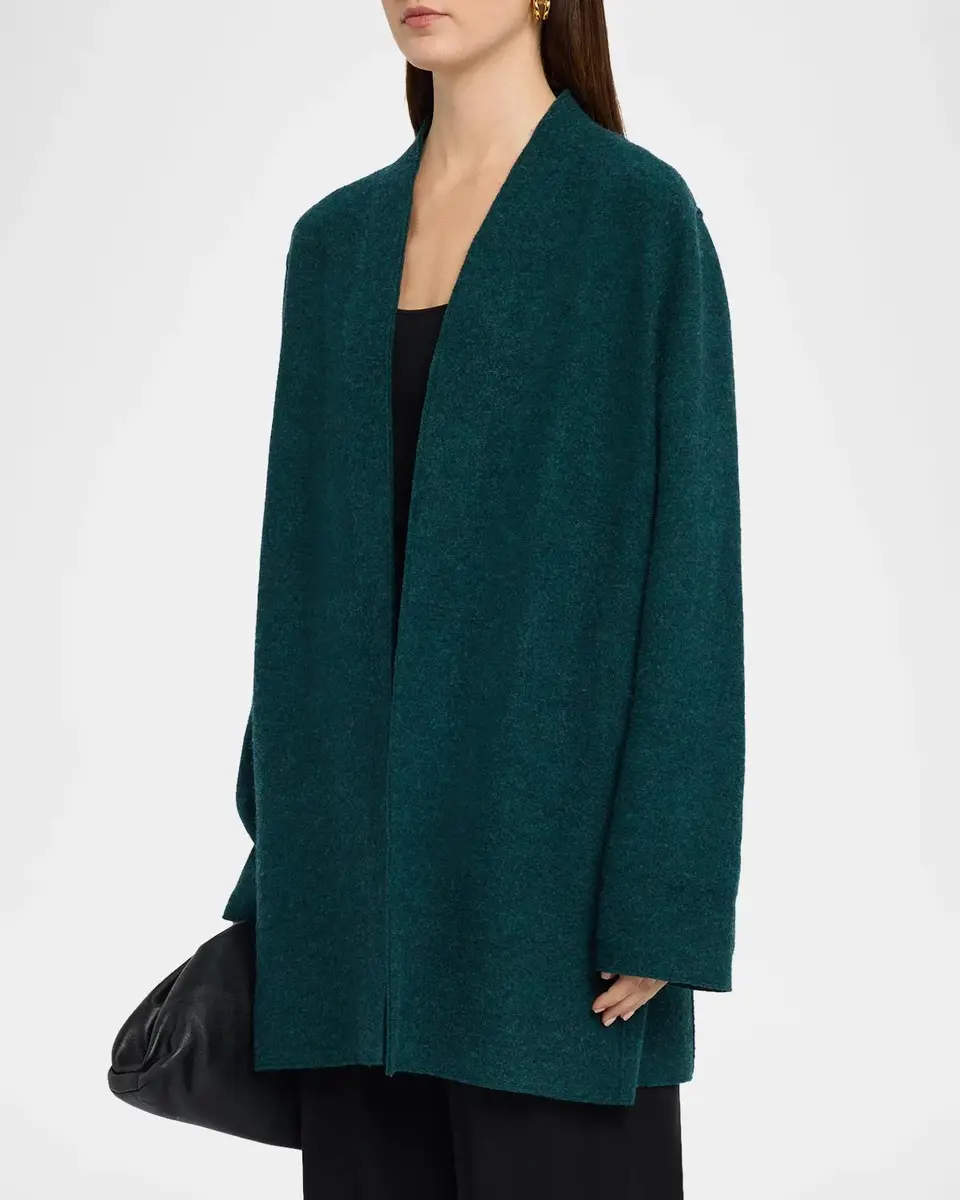 Eileen Fisher Open-Front Boiled Wool Cardigan | Thumbnail 4 Eileen Fisher Open-Front Boiled Wool Cardigan | Thumbnail 4