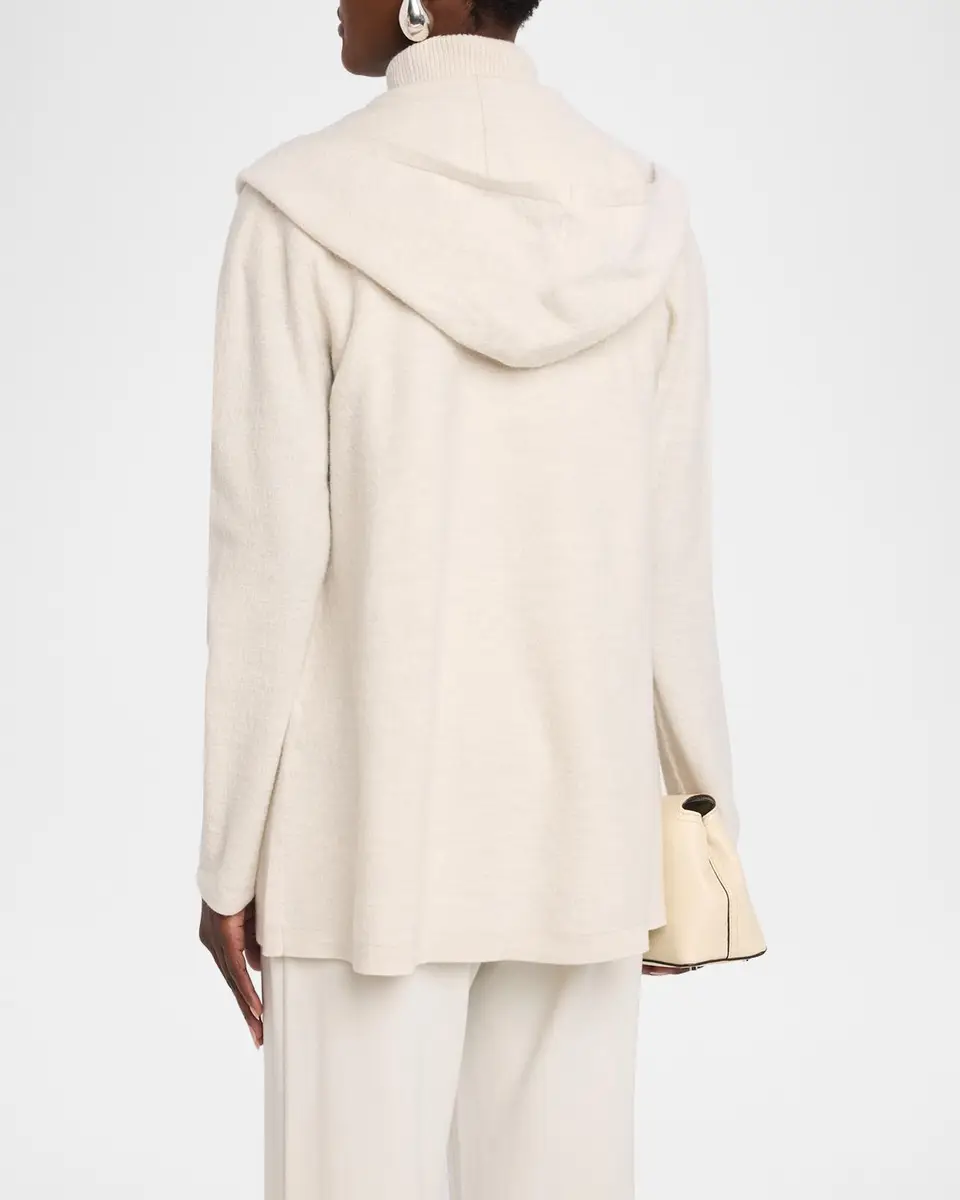 Eileen Fisher Hooded Open-Front Wool Cardigan | Thumbnail 3 Eileen Fisher Hooded Open-Front Wool Cardigan | Thumbnail 3
