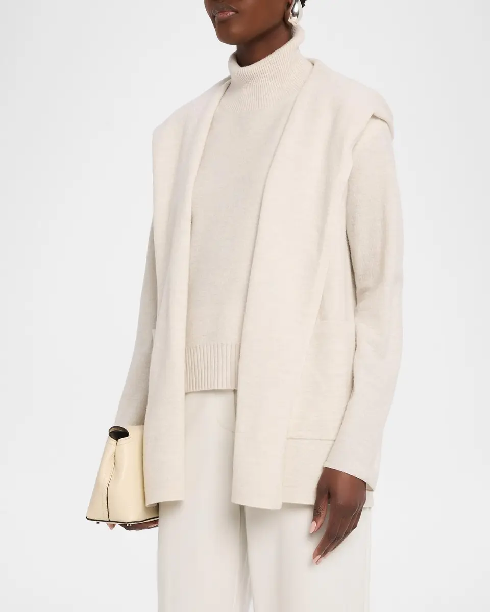 Eileen Fisher Hooded Open-Front Wool Cardigan | Thumbnail 4 Eileen Fisher Hooded Open-Front Wool Cardigan | Thumbnail 4