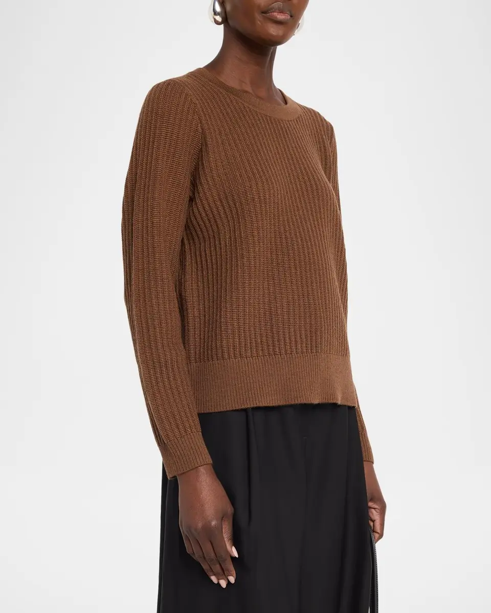 Eileen Fisher Crewneck Wool Sweater | Thumbnail 4 Eileen Fisher Crewneck Wool Sweater | Thumbnail 4
