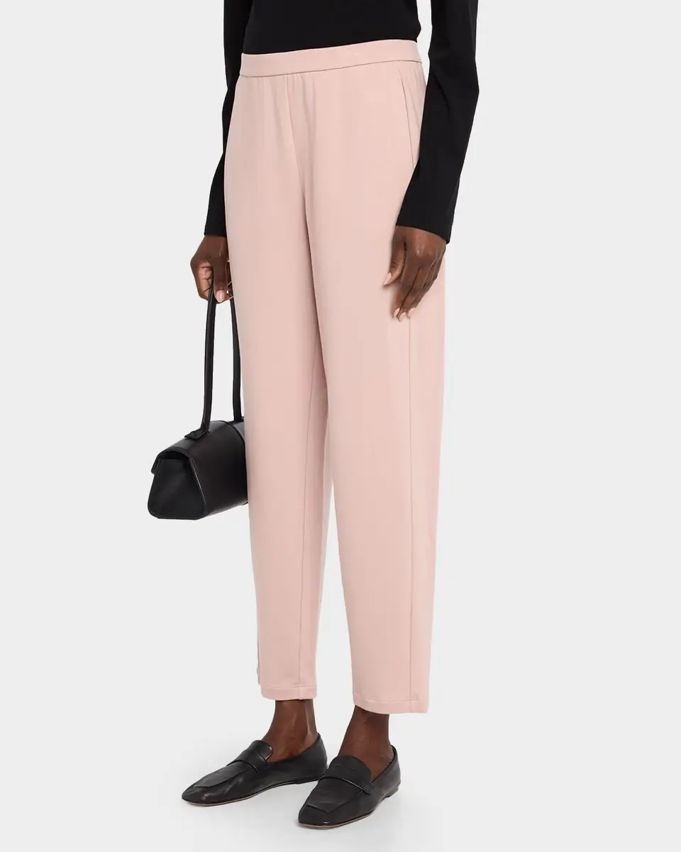 Eileen Fisher Cropped Fleece-Lined Terry Pants | Thumbnail 4 Eileen Fisher Cropped Fleece-Lined Terry Pants | Thumbnail 4